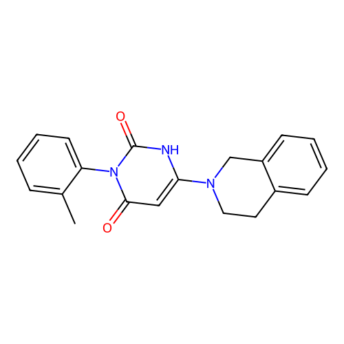 6-(3,4-dihydro-1H-isoquinolin-2-yl)-3-(2-methylphenyl)-1H-pyrimidine-2,4-dione structure