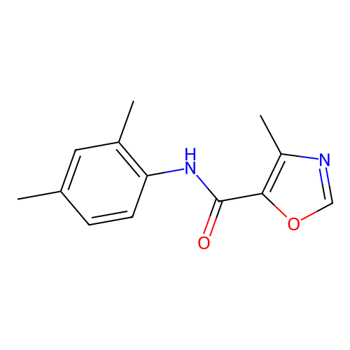 N-(2,4-dimethylphenyl)-4-methyl-1,3-oxazole-5-carboxamide structure