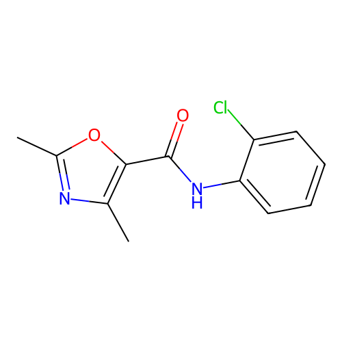 N-(2-chlorophenyl)-2,4-dimethyloxazole-5-carboxamide structure