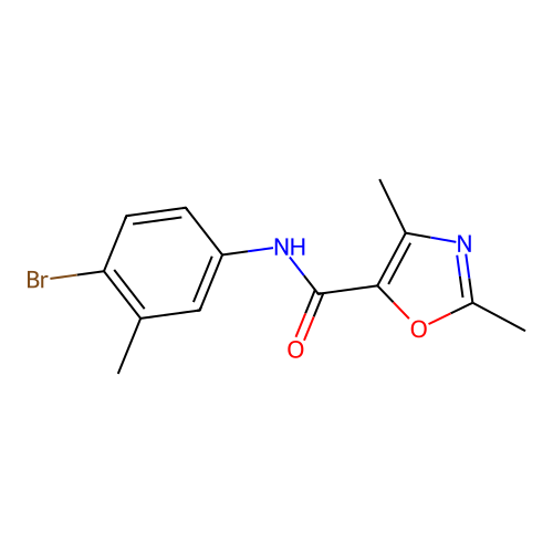 N-(4-bromo-3-methylphenyl)-2,4-dimethyloxazole-5-carboxamide structure