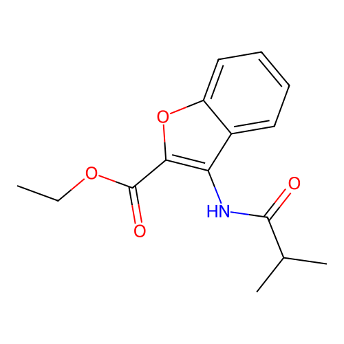Ethyl 3-isobutyramidobenzofuran-2-carboxylate structure