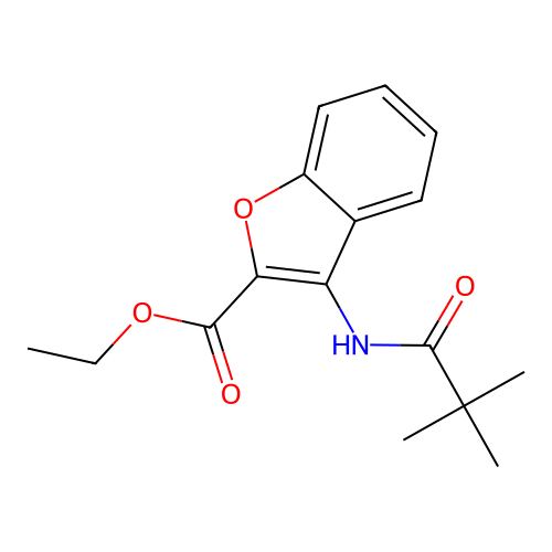Ethyl 3-(2,2-dimethylpropanoylamino)-1-benzofuran-2-carboxylate structure