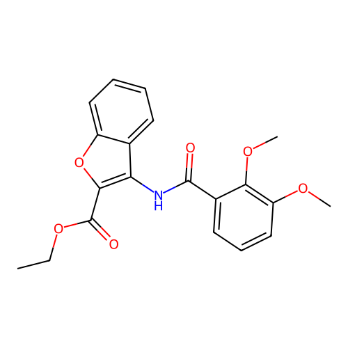 Ethyl 3-[(2,3-dimethoxybenzoyl)amino]-1-benzofuran-2-carboxylate structure