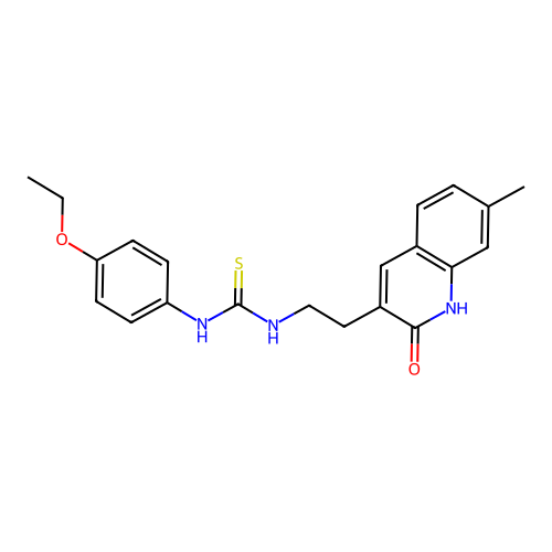 1-(4-Ethoxyphenyl)-3-(2-(7-methyl-2-oxo-1,2-dihydroquinolin-3-yl)ethyl)thiourea structure
