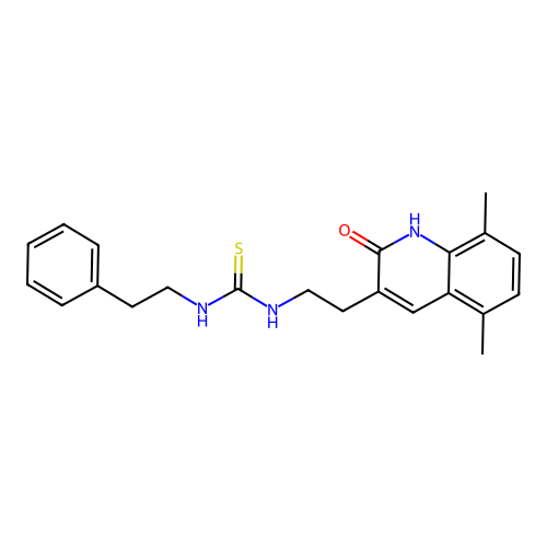 1-(2-(5,8-Dimethyl-2-oxo-1,2-dihydroquinolin-3-yl)ethyl)-3-phenethylthiourea structure