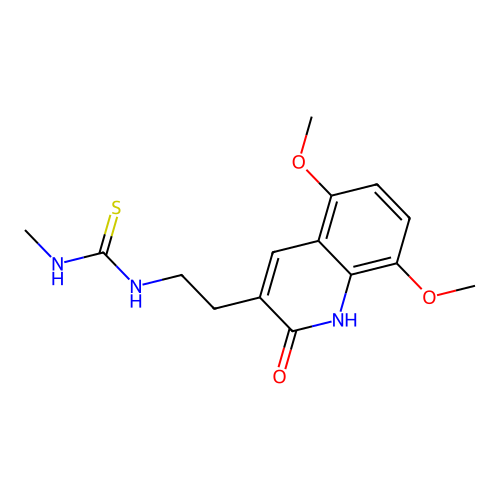 1-(2-(5,8-Dimethoxy-2-oxo-1,2-dihydroquinolin-3-yl)ethyl)-3-methylthiourea structure