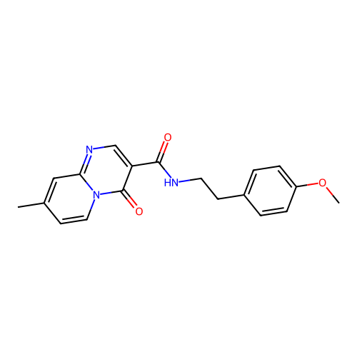 N-(4-methoxyphenethyl)-8-methyl-4-oxo-4H-pyrido[1,2-a]pyrimidine-3-carboxamide structure