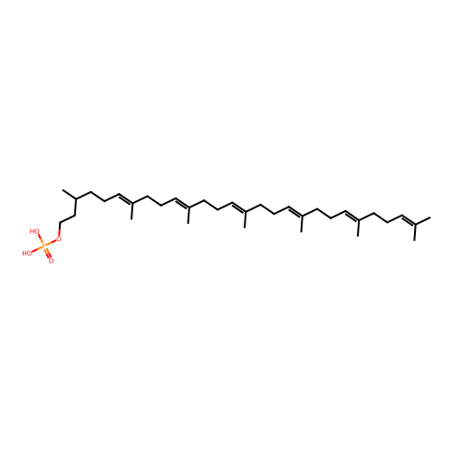 Dihydroheptaprenyl phosphate structure