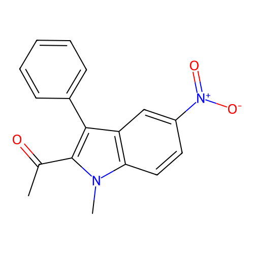 Ethanone, 1-(1-methyl-5-nitro-3-phenyl-1H-indol-2-yl)- structure