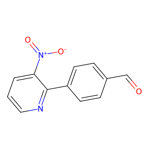 4-(3-Nitro-2-pyridinyl)benzenecarbaldehyde structure
