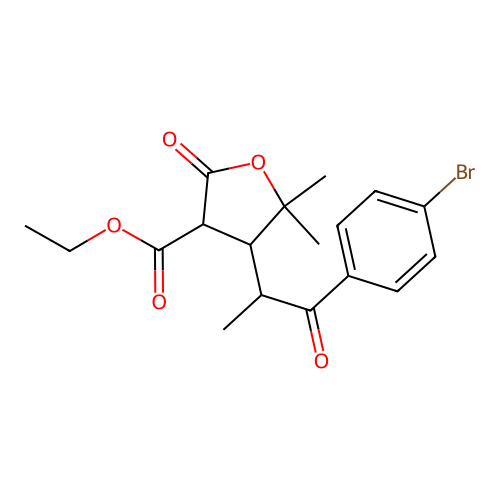 C18H21BrO5 structure