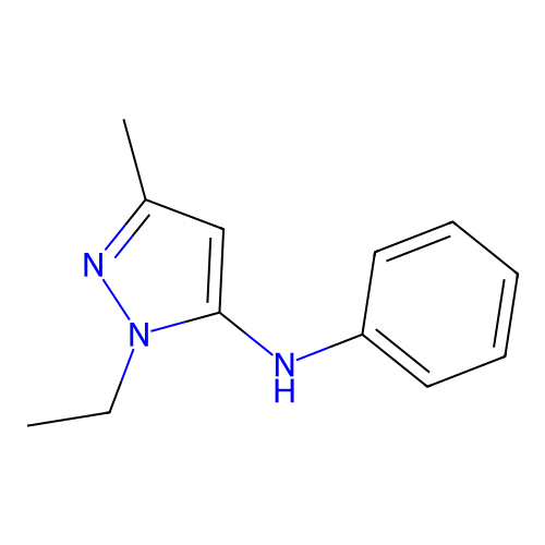 1H-Pyrazol-5-amine, 1-ethyl-3-methyl-N-phenyl- structure