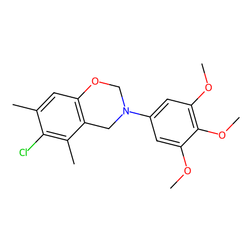 6-Chloro-5,7-dimethyl-3-(3,4,5-trimethoxyphenyl)-2,4-dihydro-1,3-benzoxazine structure