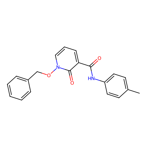 1-(benzyloxy)-N-(4-methylphenyl)-2-oxo-1,2-dihydropyridine-3-carboxamide structure