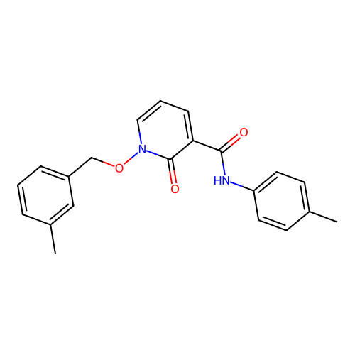 N-(4-methylphenyl)-1-[(3-methylphenyl)methoxy]-2-oxopyridine-3-carboxamide structure