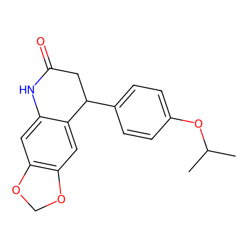 8-(4-propan-2-yloxyphenyl)-7,8-dihydro-5H-[1,3]dioxolo[4,5-g]quinolin-6-one structure