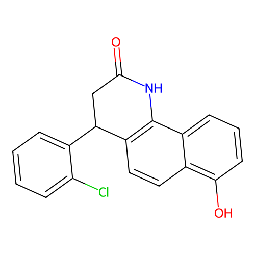 4-(2-chlorophenyl)-7-hydroxy-3,4-dihydro-1H-benzo[h]quinolin-2-one structure