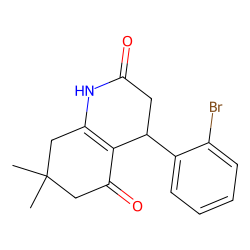 4-(2-bromophenyl)-7,7-dimethyl-3,4,6,8-tetrahydro-1H-quinoline-2,5-dione structure