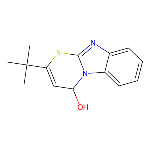2-tert-butyl-4H-[1,3]thiazino[3,2-a]benzimidazol-4-ol structure