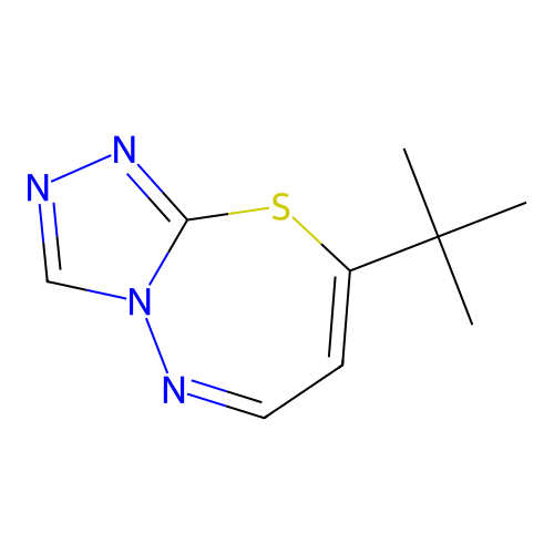 8-Tert-butyl-[1,2,4]triazolo[3,4-b][1,3,4]thiadiazepine structure