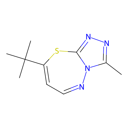 8-tert-Butyl-3-methyl-[1,2,4]triazolo[3,4-b][1,3,4]thiadiazepine structure
