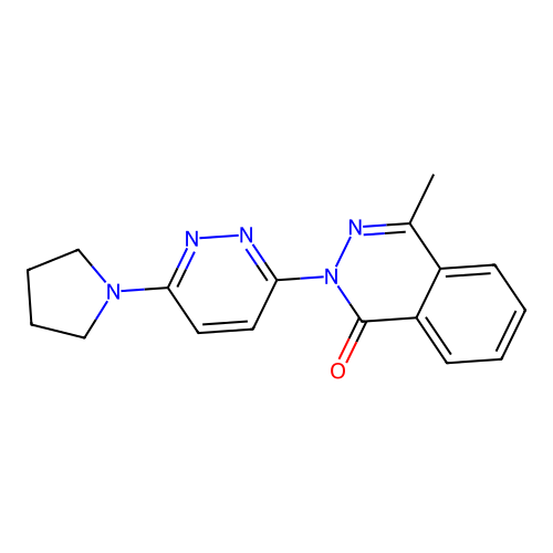 4-Methyl-2-(6-pyrrolidin-1-ylpyridazin-3-yl)phthalazin-1-one structure