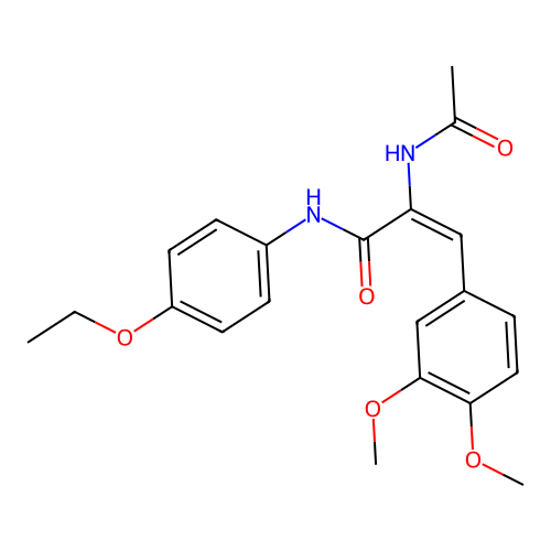 (E)-2-acetamido-3-(3,4-dimethoxyphenyl)-N-(4-ethoxyphenyl)acrylamide structure