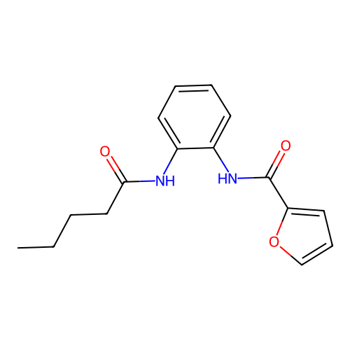 N-[2-(pentanoylamino)phenyl]furan-2-carboxamide structure