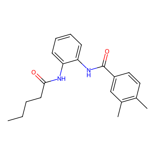 3,4-dimethyl-N-[2-(pentanoylamino)phenyl]benzamide structure