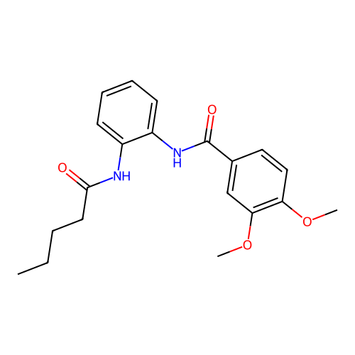 3,4-dimethoxy-N-[2-(pentanoylamino)phenyl]benzamide structure