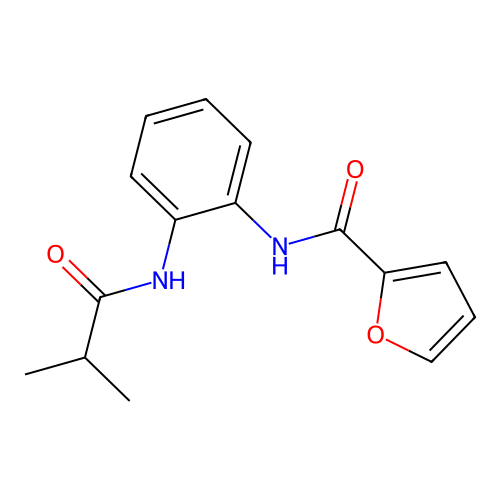 N-[2-(2-methylpropanoylamino)phenyl]furan-2-carboxamide structure