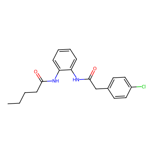 N-(2-{[(4-chlorophenyl)acetyl]amino}phenyl)pentanamide structure