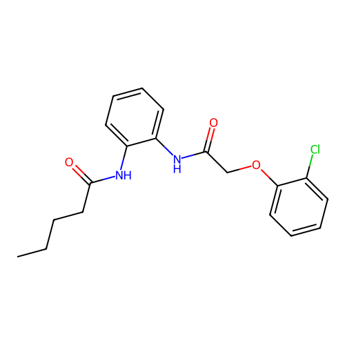 N-[2-[[2-(2-chlorophenoxy)acetyl]amino]phenyl]pentanamide structure