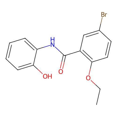 5-bromo-2-ethoxy-N-(2-hydroxyphenyl)benzamide structure