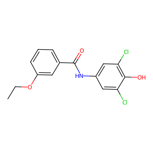 N-(3,5-dichloro-4-hydroxyphenyl)-3-ethoxybenzamide structure