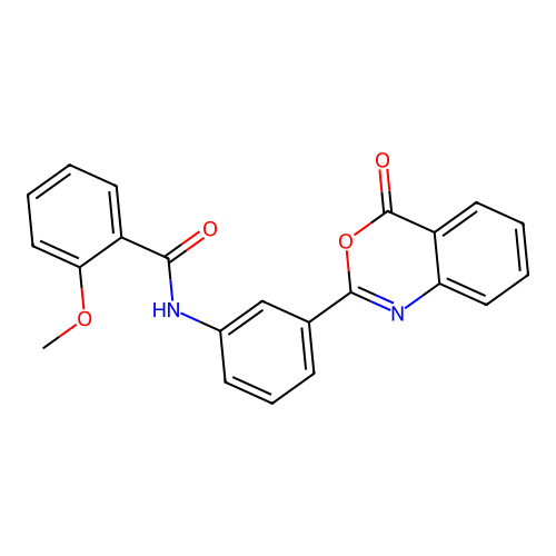 2-methoxy-N-[3-(4-oxo-3,1-benzoxazin-2-yl)phenyl]benzamide structure