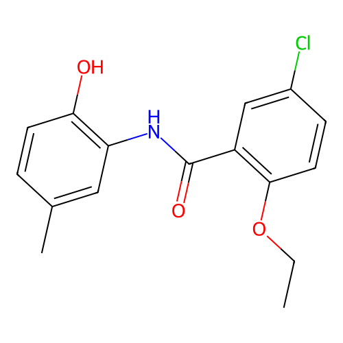 5-chloro-2-ethoxy-N-(2-hydroxy-5-methylphenyl)benzamide structure
