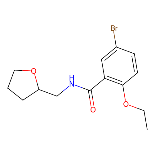 5-bromo-2-ethoxy-N-(tetrahydrofuran-2-ylmethyl)benzamide structure