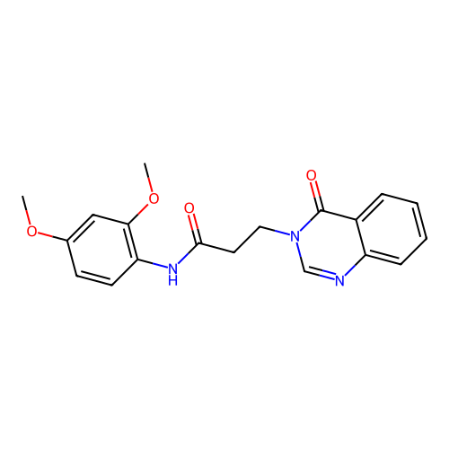 N-(2,4-dimethoxyphenyl)-3-(4-oxoquinazolin-3-yl)propanamide structure