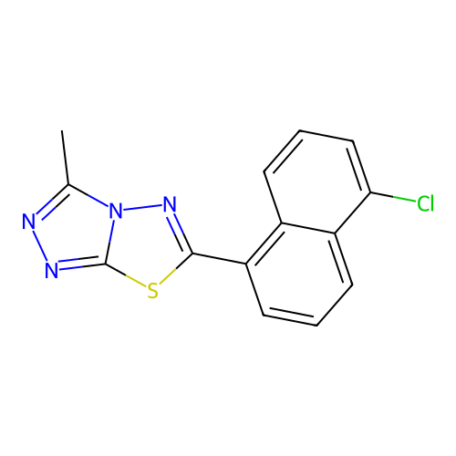 6-(5-Chloronaphthalen-1-yl)-3-methyl-[1,2,4]triazolo[3,4-b][1,3,4]thiadiazole structure