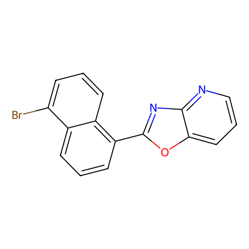 2-(5-Bromo-1-naphthyl)[1,3]oxazolo[4,5-b]pyridine structure