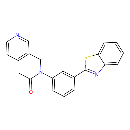 N-[3-(1,3-benzothiazol-2-yl)phenyl]-N-(pyridin-3-ylmethyl)acetamide structure