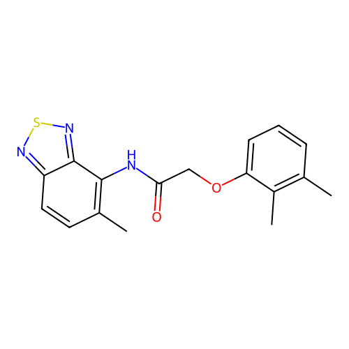 2-(2,3-dimethylphenoxy)-N-(5-methyl-2,1,3-benzothiadiazol-4-yl)acetamide structure