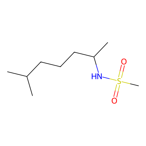 N-(6-methylheptan-2-yl)methanesulfonamide structure