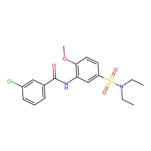 3-chloro-N-[5-(diethylsulfamoyl)-2-methoxyphenyl]benzamide structure
