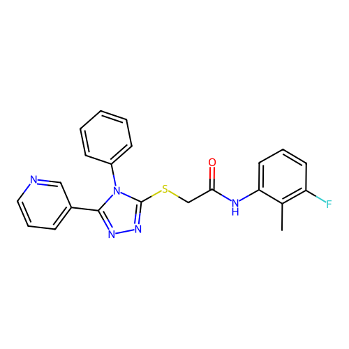 C22H18FN5OS structure