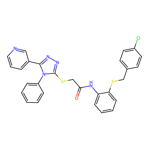 C28H22ClN5OS2 structure