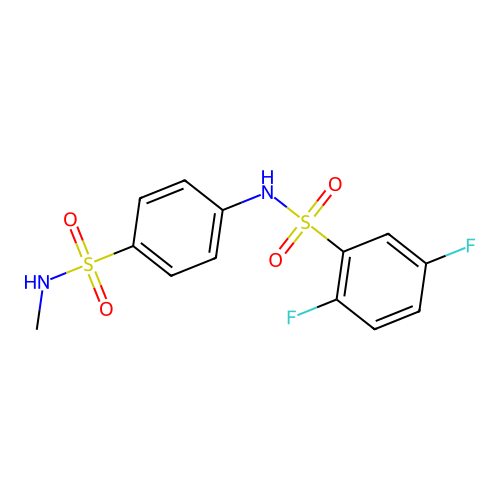 2,5-difluoro-N-[4-(methylsulfamoyl)phenyl]benzenesulfonamide structure