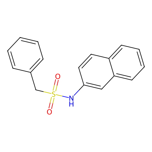 N-naphthalen-2-yl-1-phenylmethanesulfonamide structure
