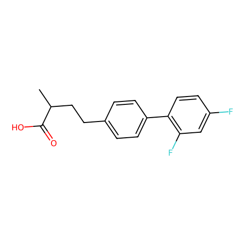4-(2',4'-Difluoro(1,1'-biphenyl)-4-YL)-2-methylbutanoic acid structure